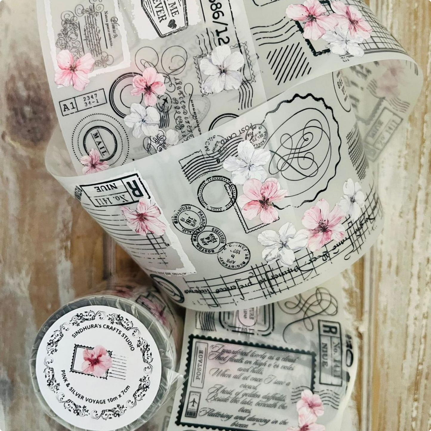 Pink & Silver Voyage | Matte PET Tape