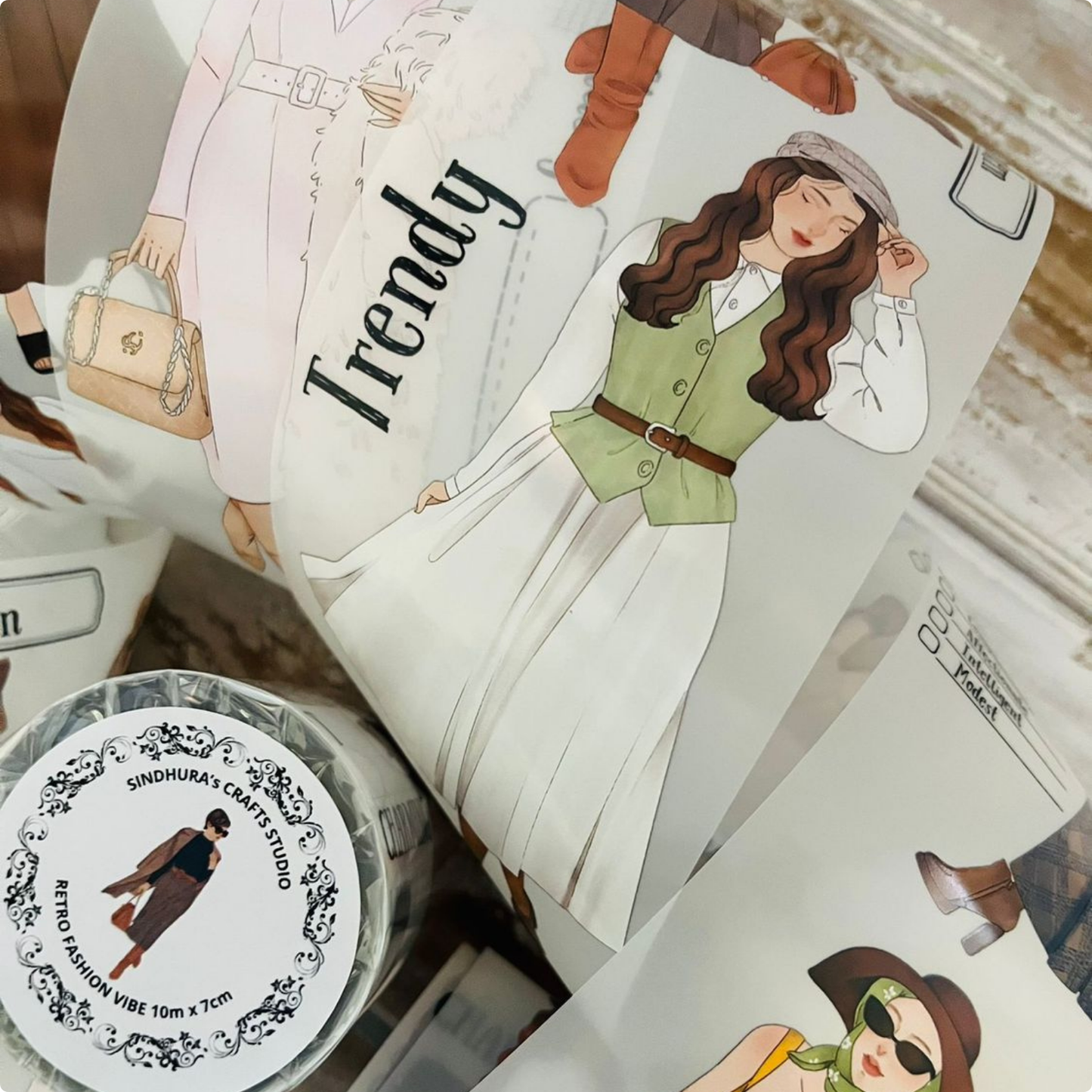 Retro Fashion Vibe | Matte PET Tape