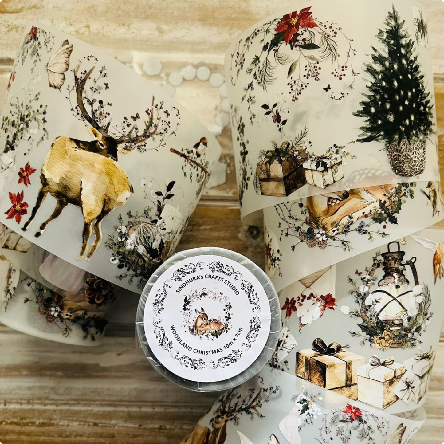 Woodland Christmas | Matte PET Tape for Scrapbooking & Journaling