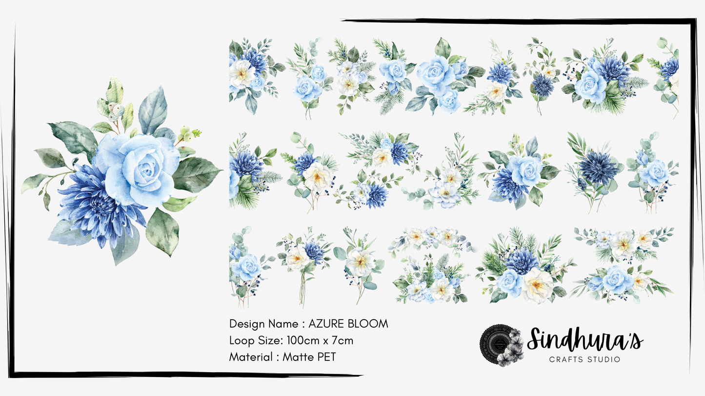 Azure Bloom | Matte PET Tape