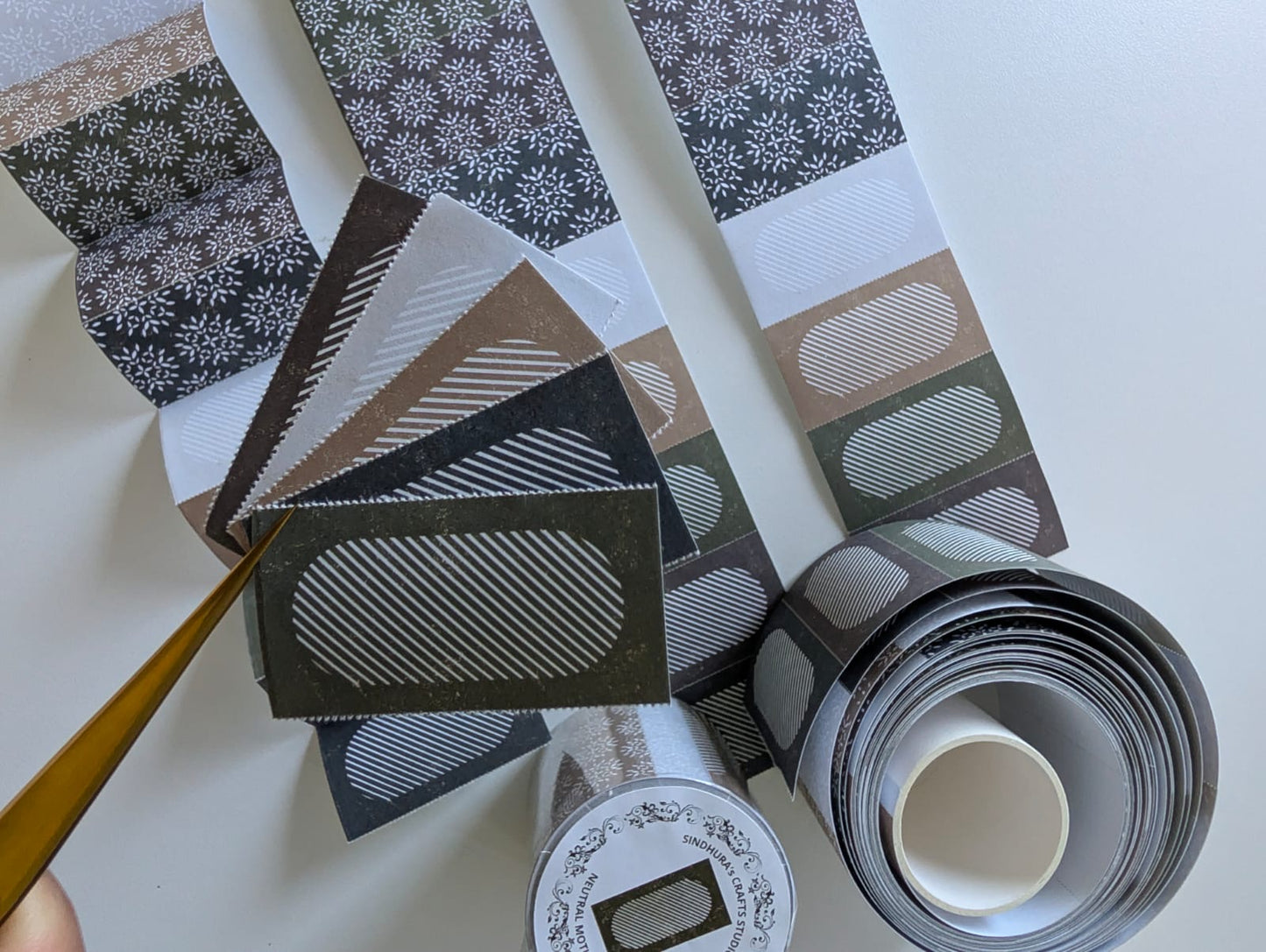 Neutral Motifs | Neutral Writing Paper Sticker Roll