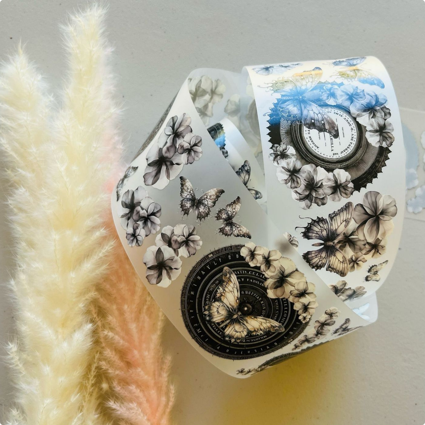 Ebony Elegance | Matte PET Tape for Scrapbooking & Journaling