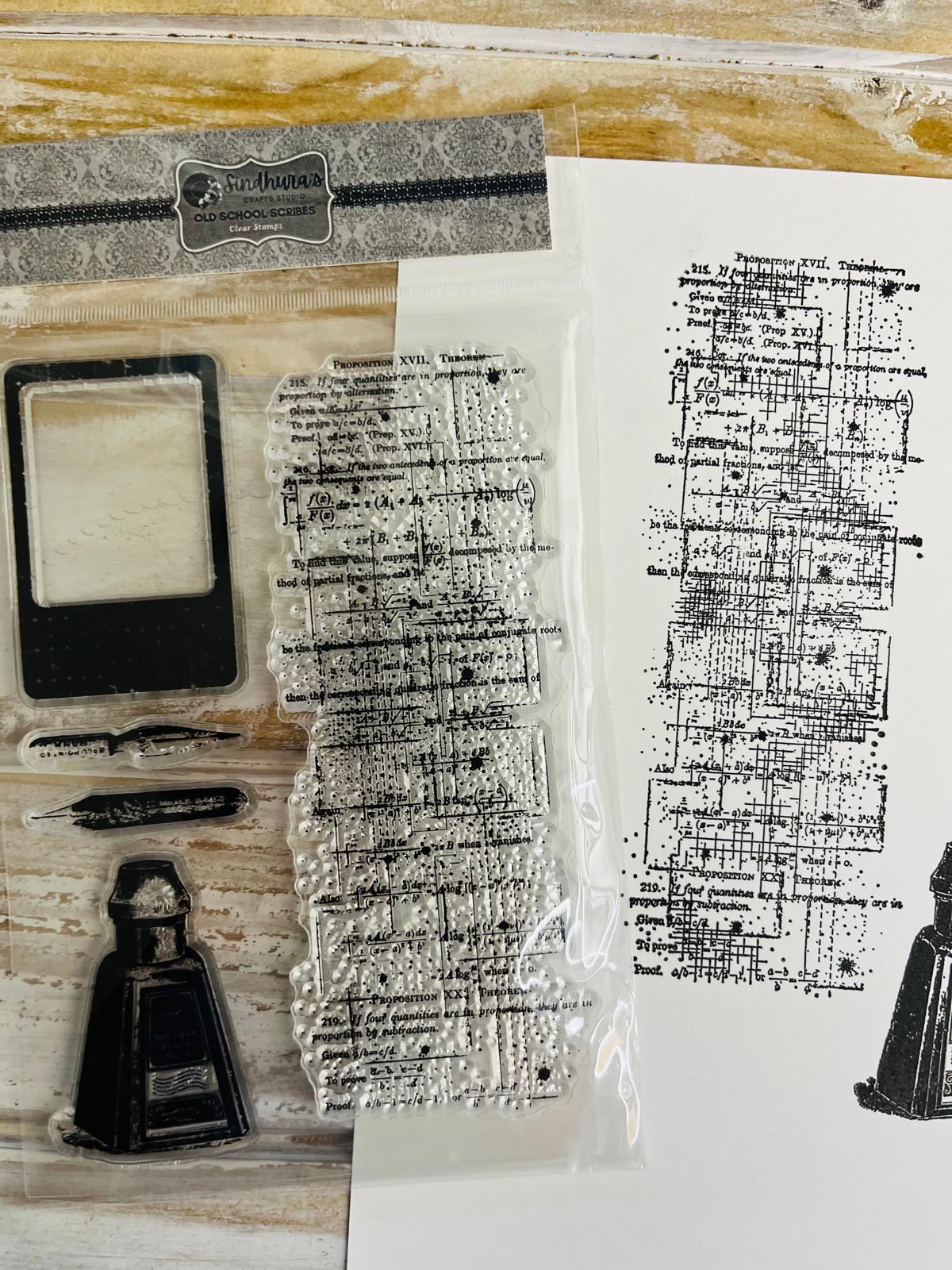 Old School Scribes – A6 Silicone Stamp Set (5 pcs)