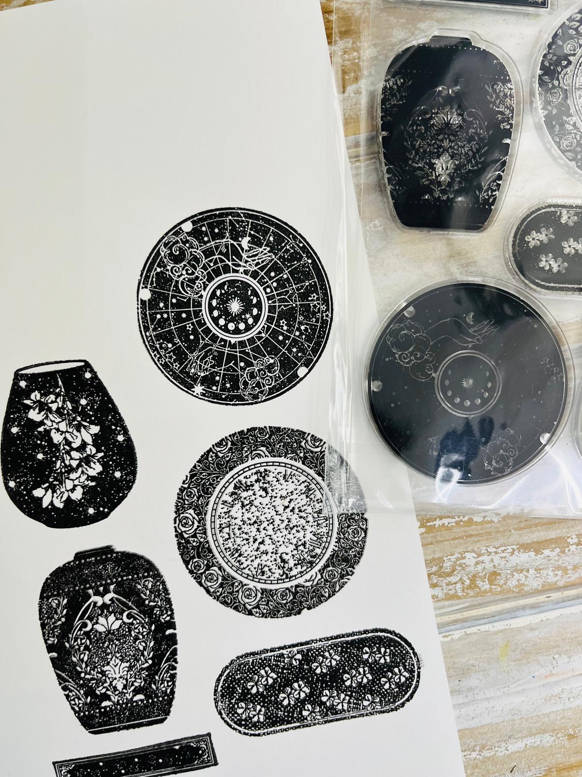 Etched in Silence – A6 Silicone Stamp Set (6 pcs)
