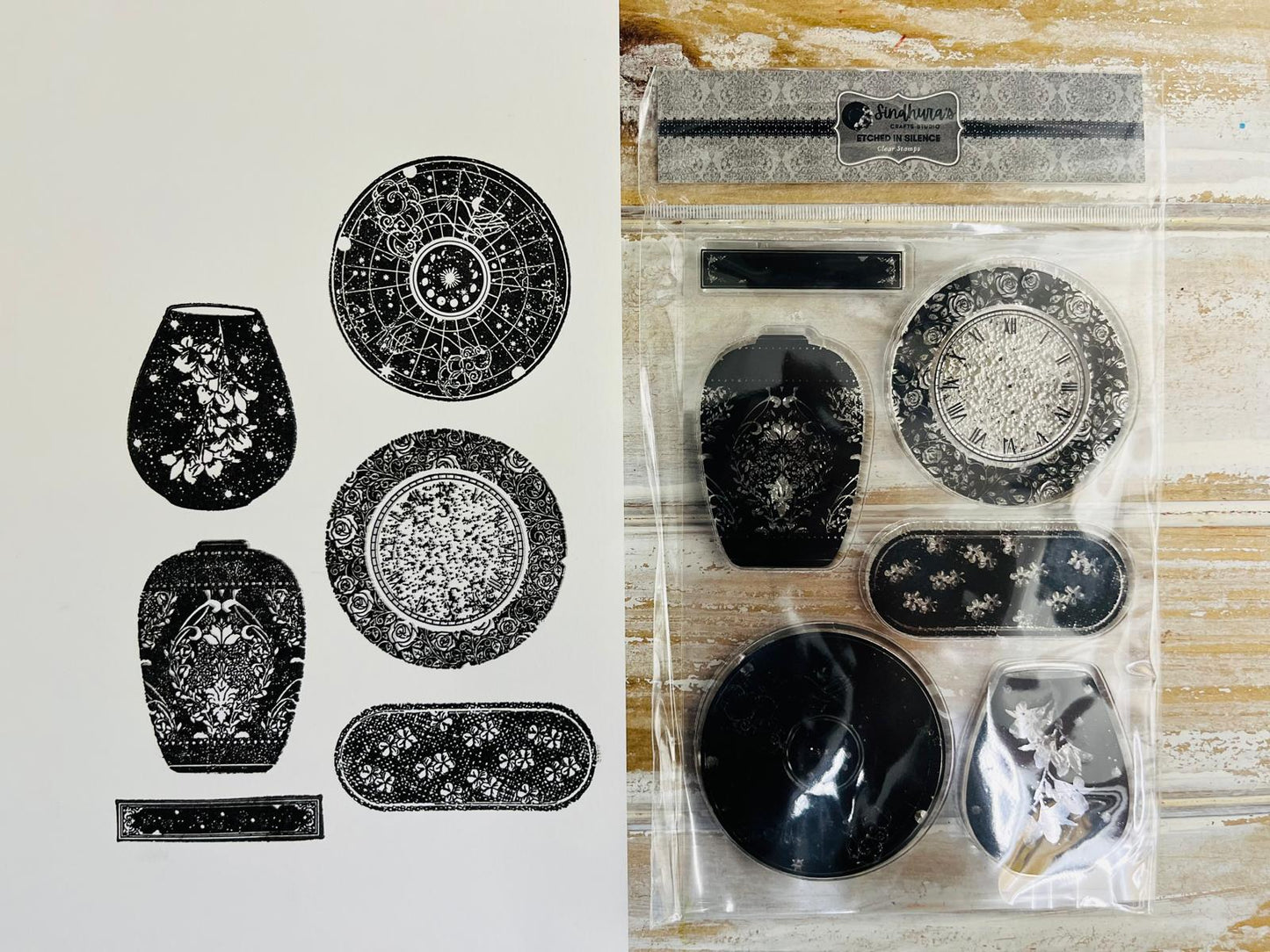 Etched in Silence – A6 Silicone Stamp Set (6 pcs)