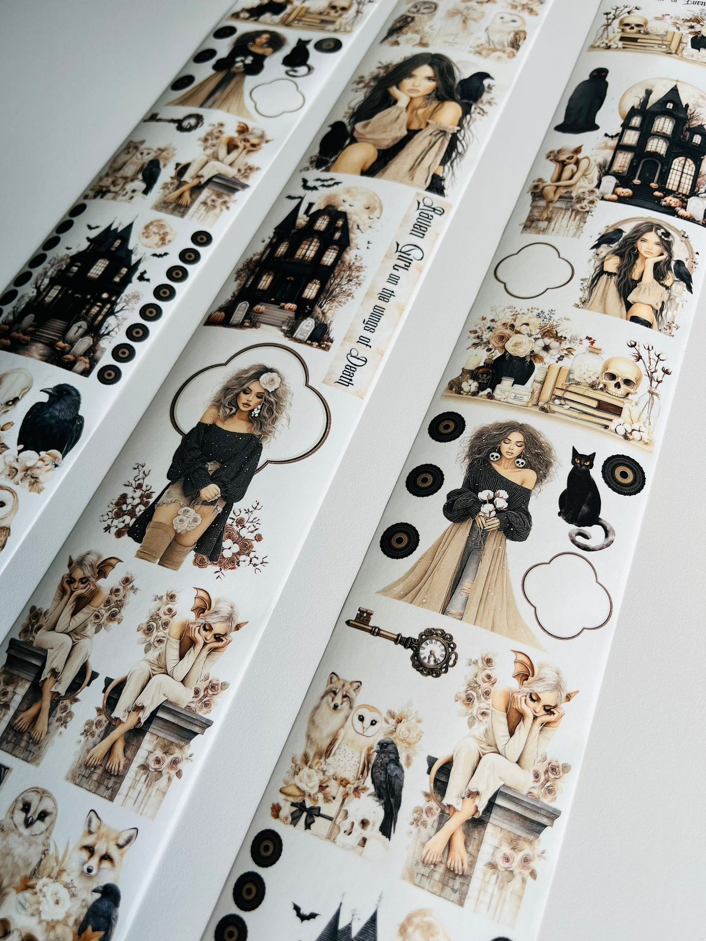 Haunted Reverie | Washi Paper | White Background Tape
