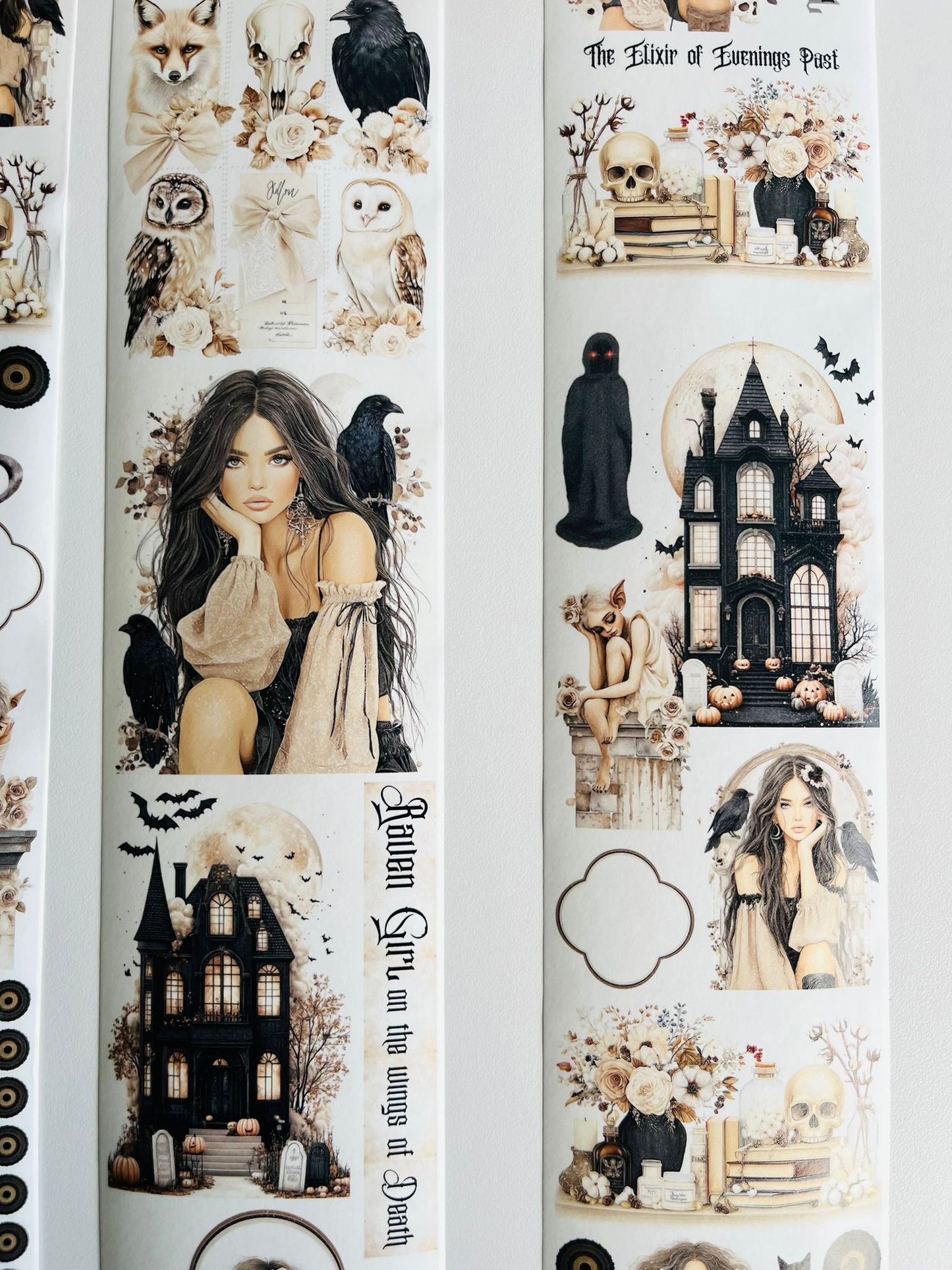 Haunted Reverie | Washi Paper | White Background Tape