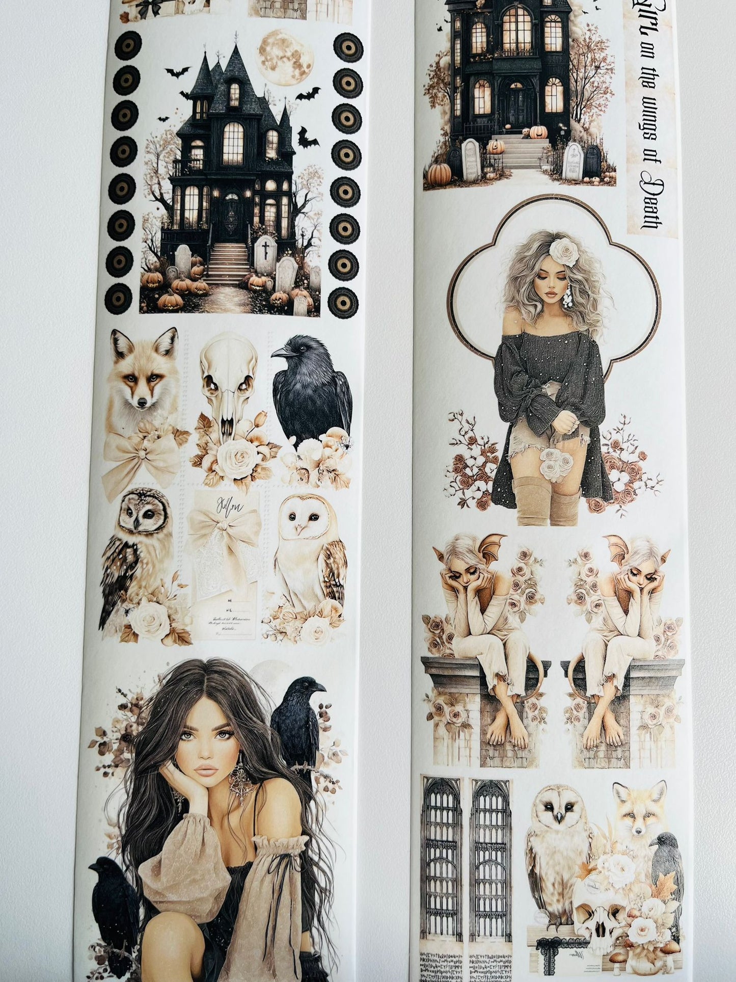 Haunted Reverie | Washi Paper | White Background Tape