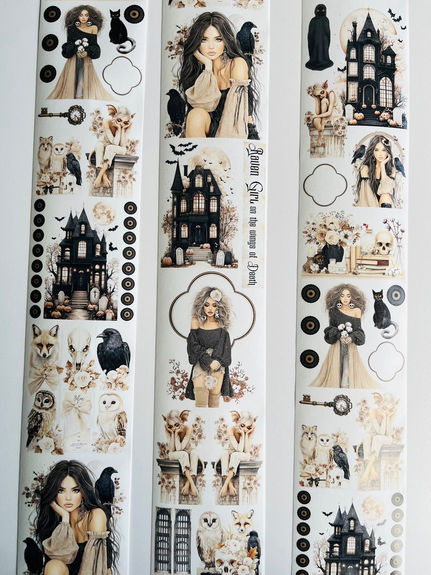 Haunted Reverie | Washi Paper | White Background Tape