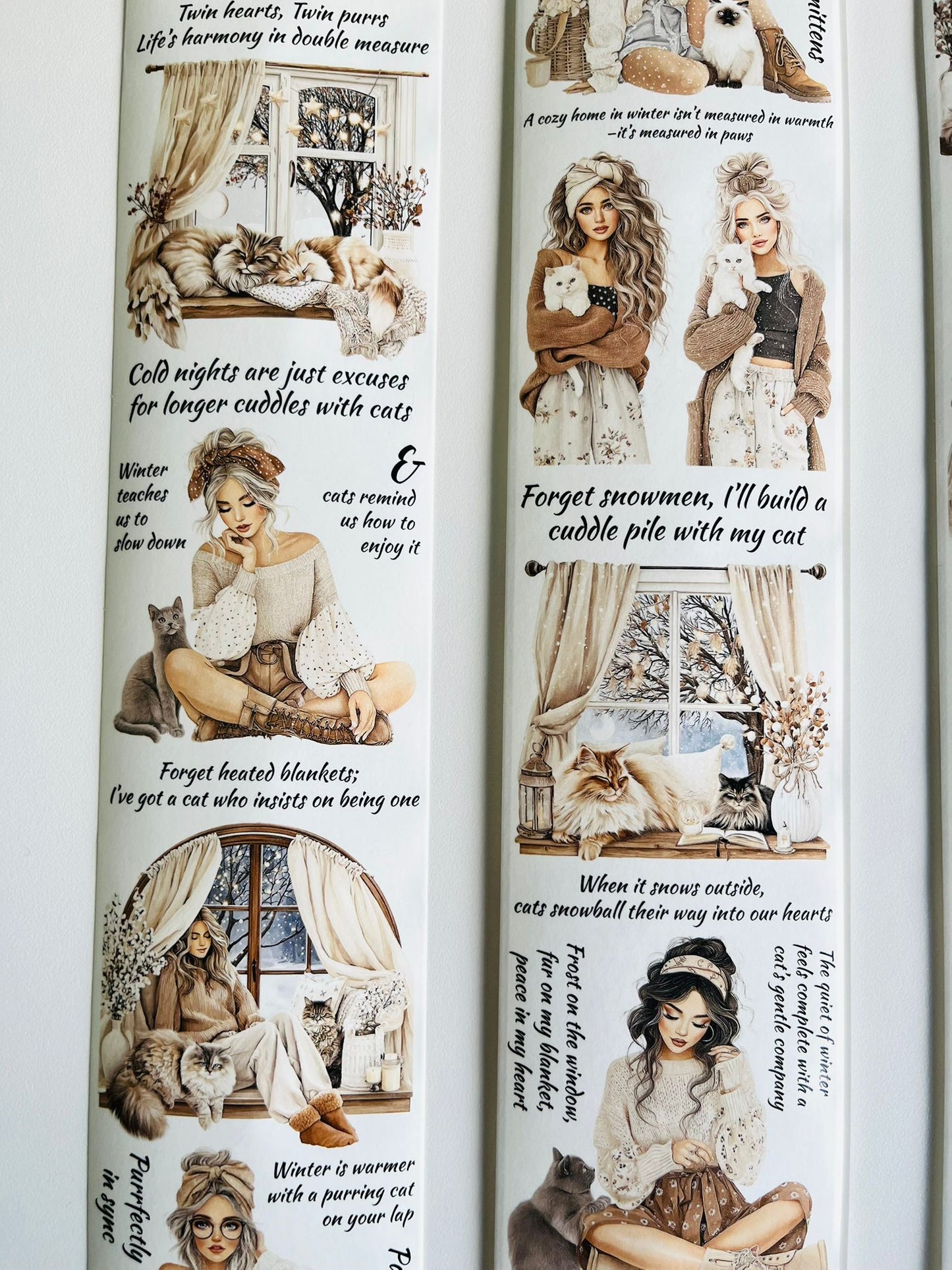 Ivory Wintertide | Washi Paper | White Background Tape