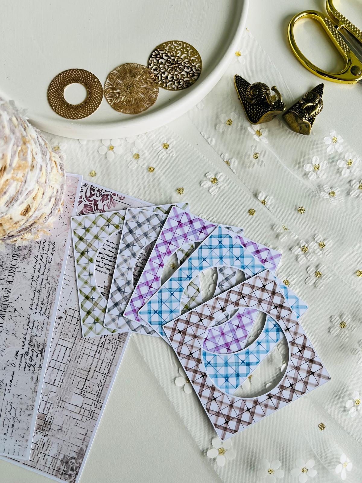Geometric Pattern Ephemera Frames – 10 Piece Set | 160gsm Paper