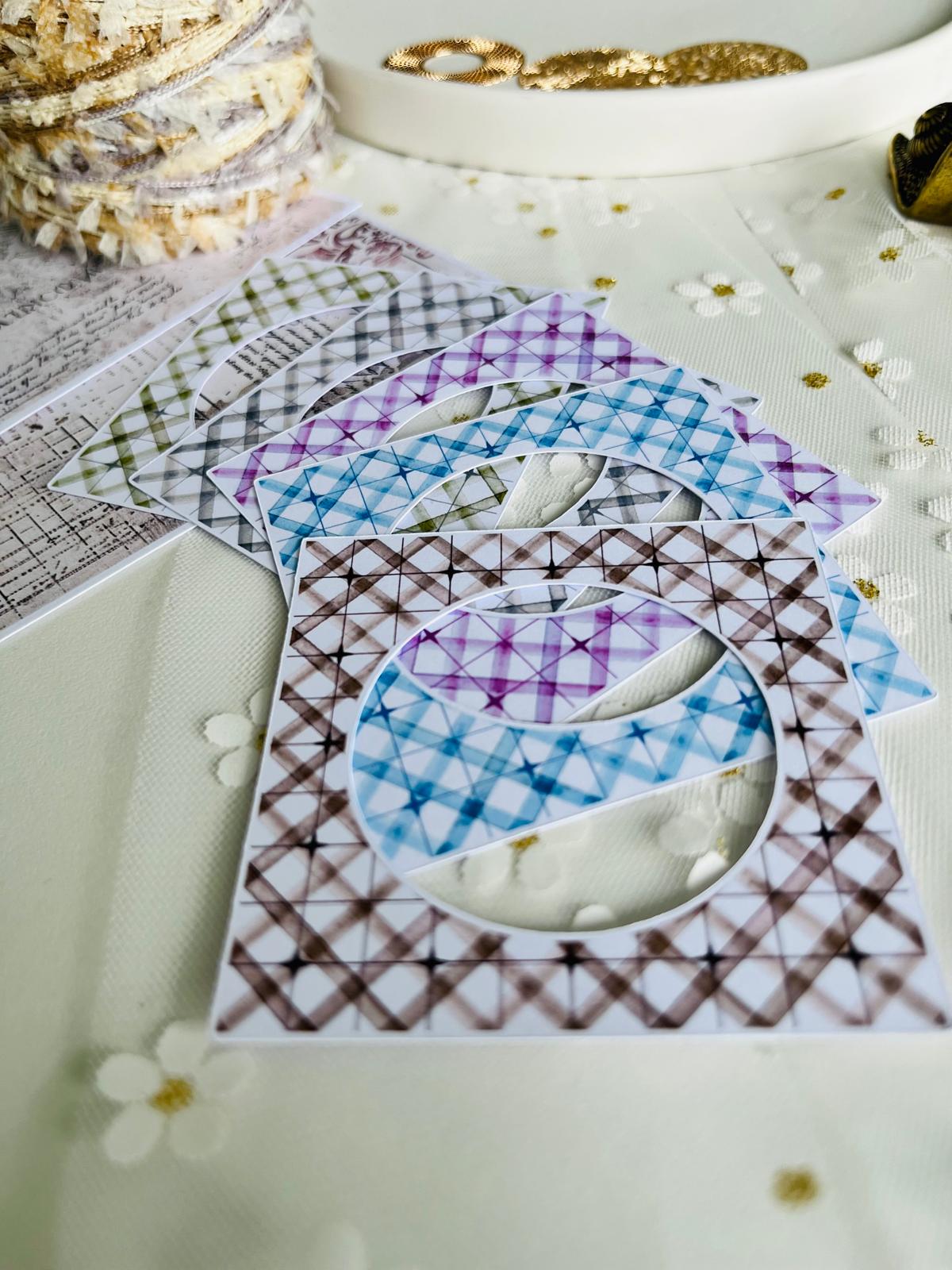 Geometric Pattern Ephemera Frames – 10 Piece Set | 160gsm Paper