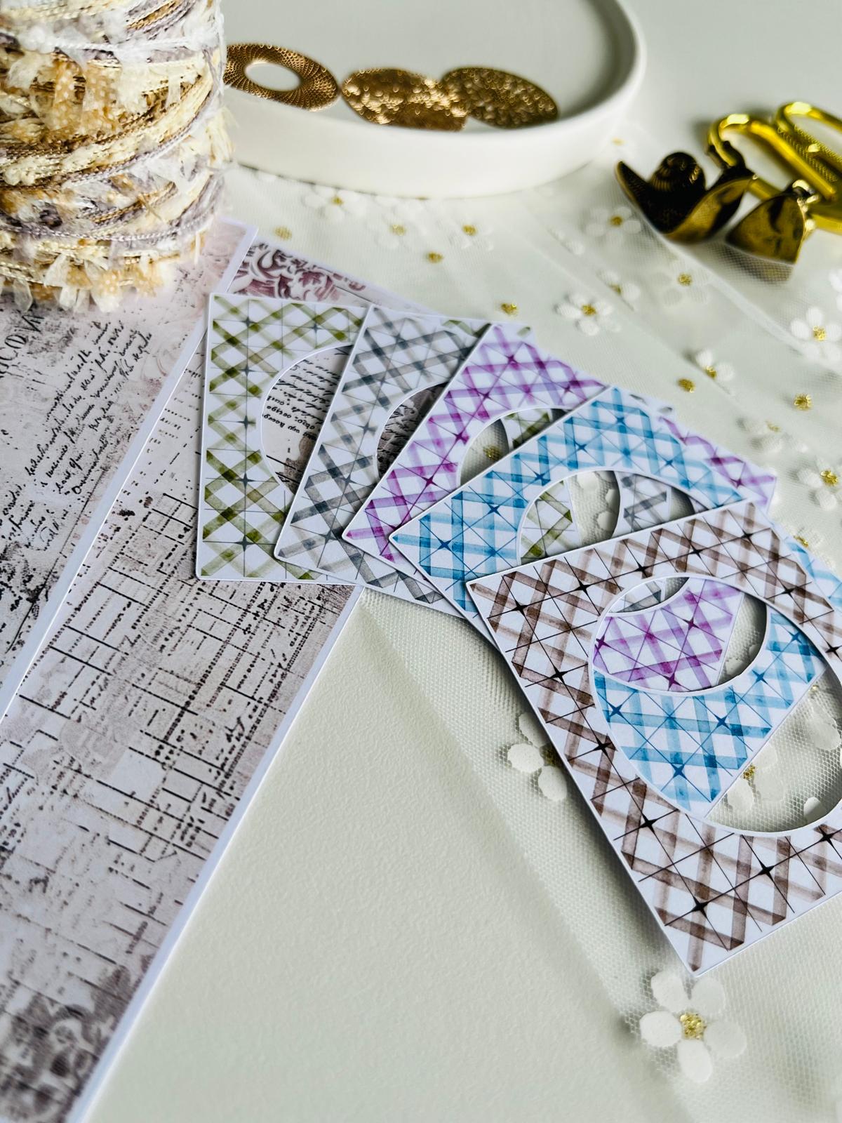 Geometric Pattern Ephemera Frames – 10 Piece Set | 160gsm Paper