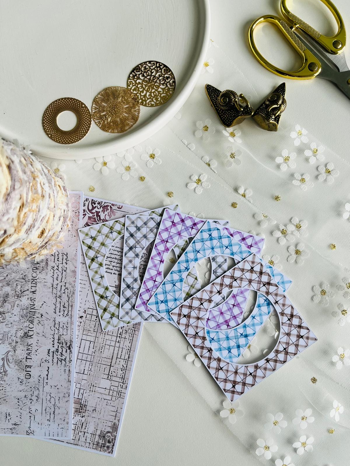 Geometric Pattern Ephemera Frames – 10 Piece Set | 160gsm Paper