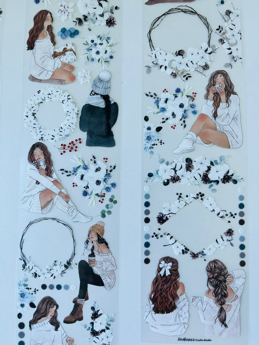 Winter Muse | Matt PET Tape for Scrapbook & Journaling