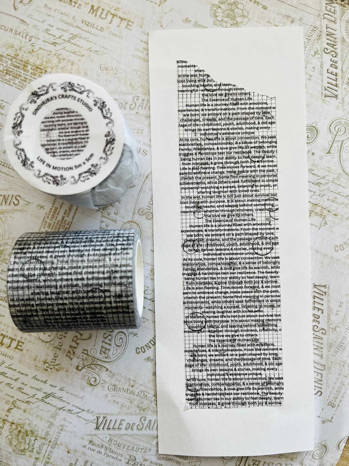 Life in Motion | Washi Tape | 100cm x 5cm