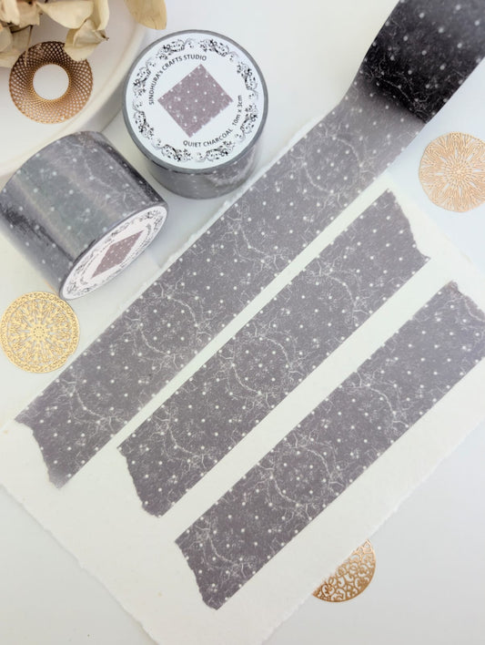Quiet Charcoal | Minimal Pattern Washi Tape
