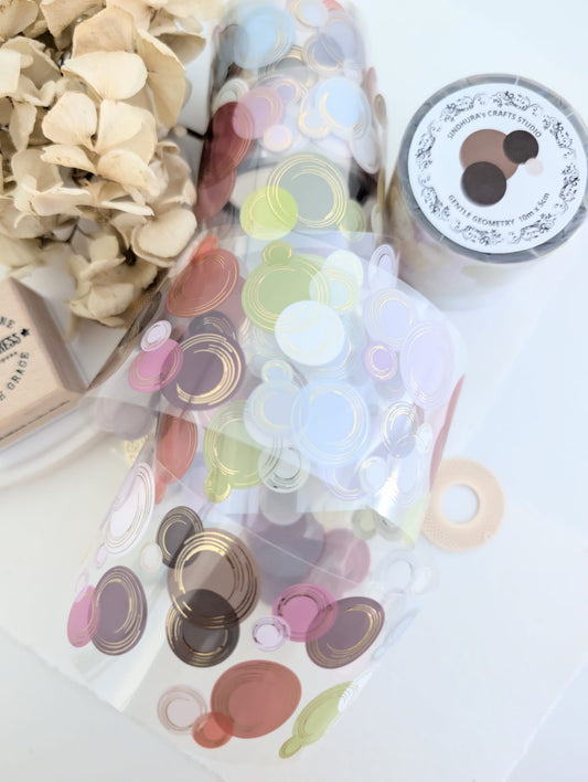 Gentle Geometry | Gold Foil Clear PET Tape