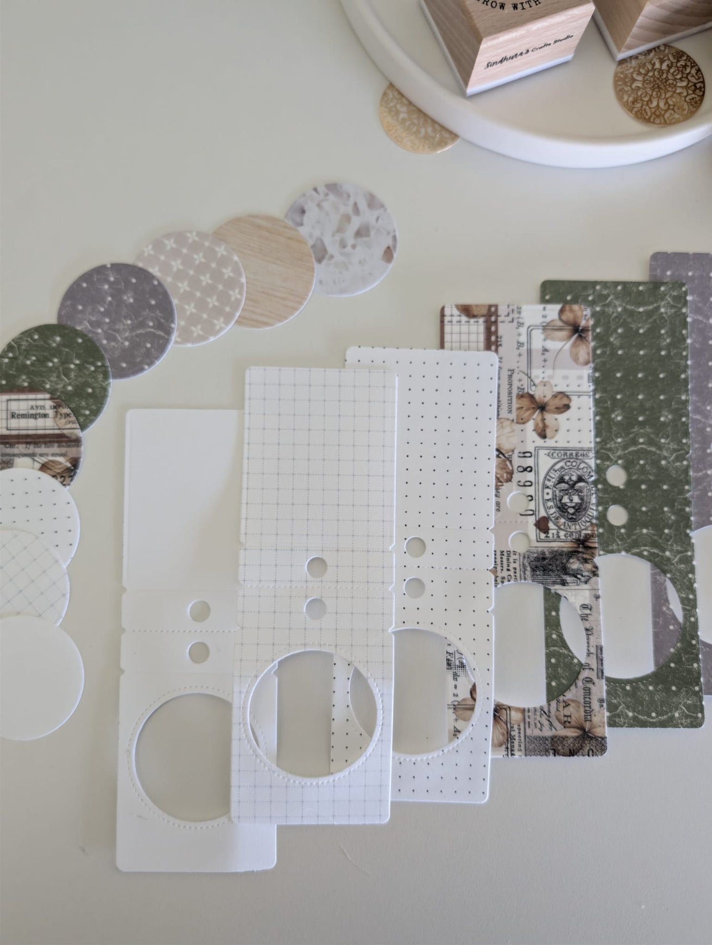 Scrapbook Frame Ephemera | 180 GSM Cardstock | Minimal Neutrals