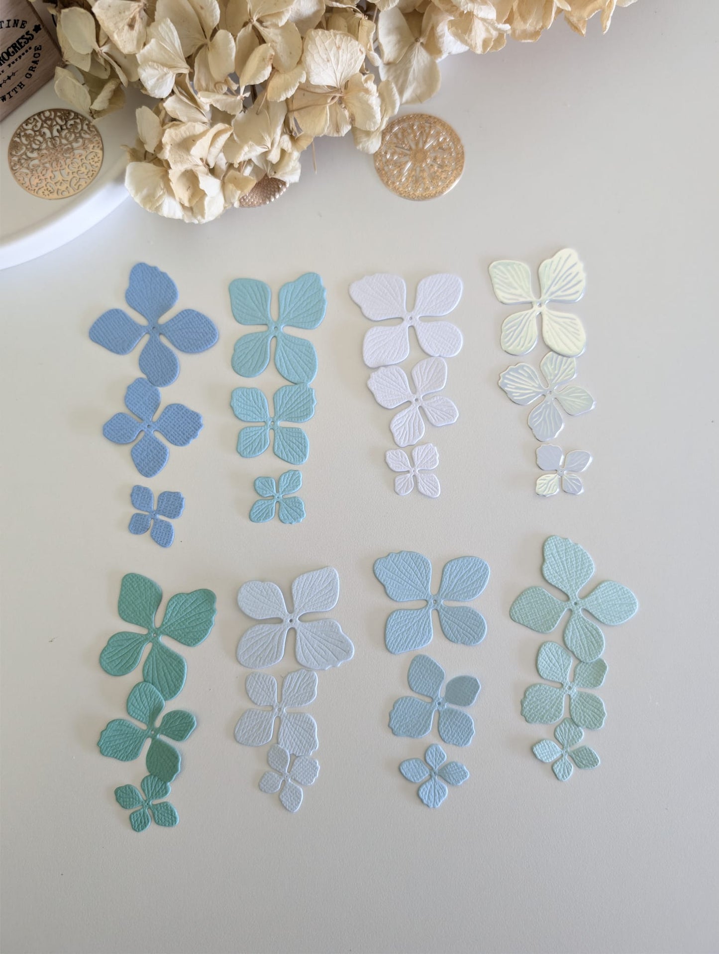 Floral Petal Die Cuts | 160 GSM Cardstock (Handmade)