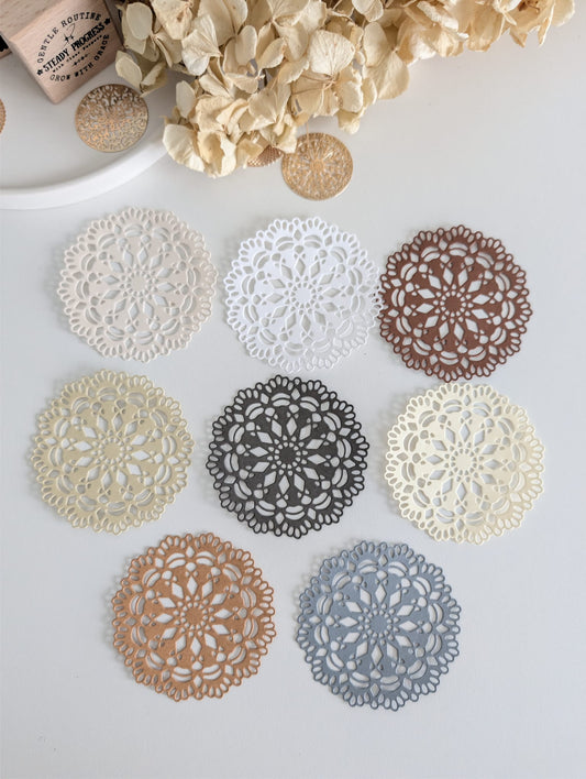 Vintage Lace Doily Die Cuts | Neutral Mix (160GSM)