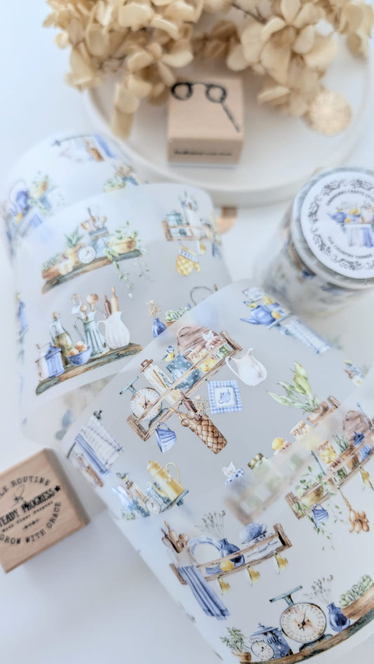 The Country Things Matte PET Tape – Cottage Kitchen Shelf & Farmhouse Decor Tape