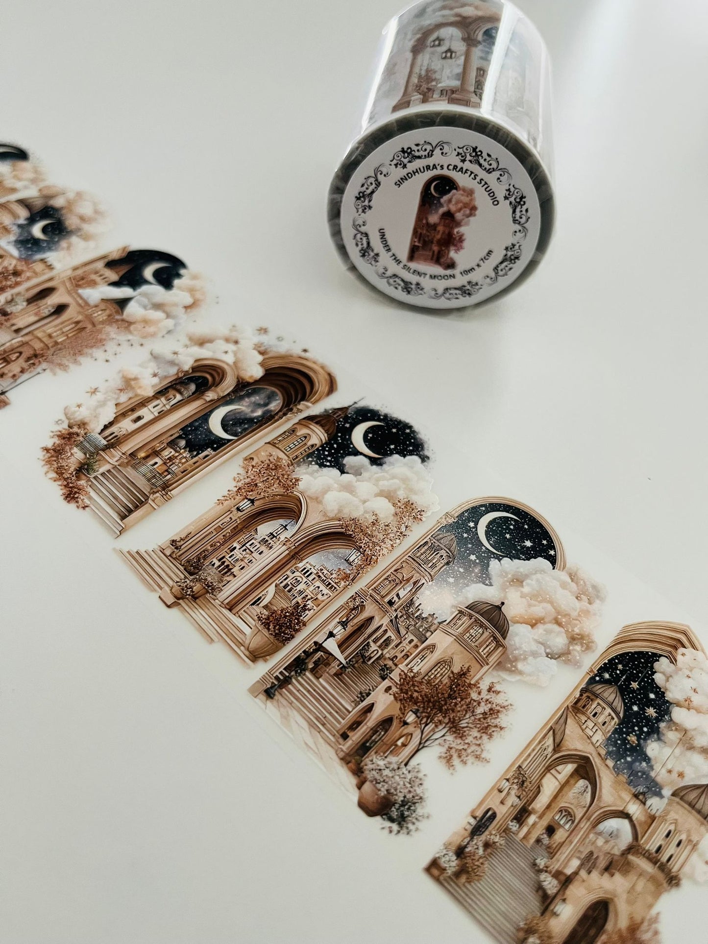 Under the Silent Moon | Matt PET Tape for Scrapbook & Journaling