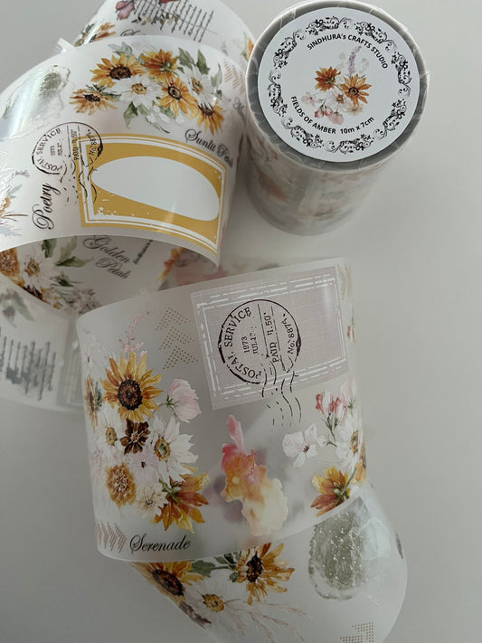 Fields of Amber | Matt PET Tape for Scrapbook & Journaling