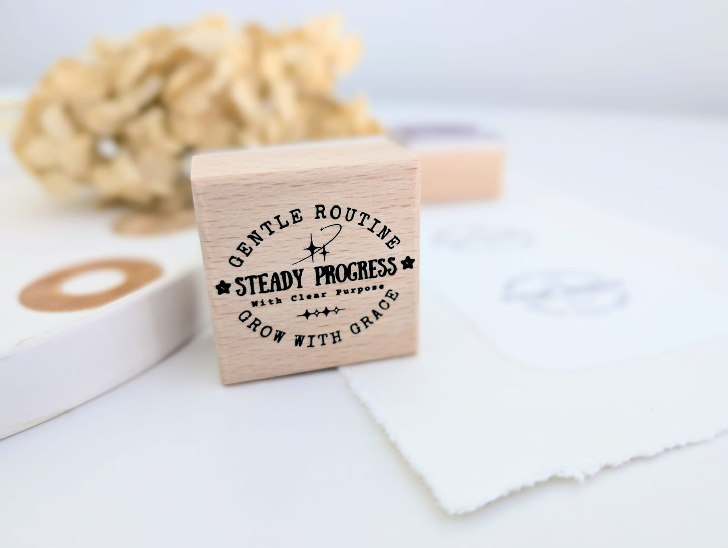 Gentle Routine | Original Wooden Rubber Stamp