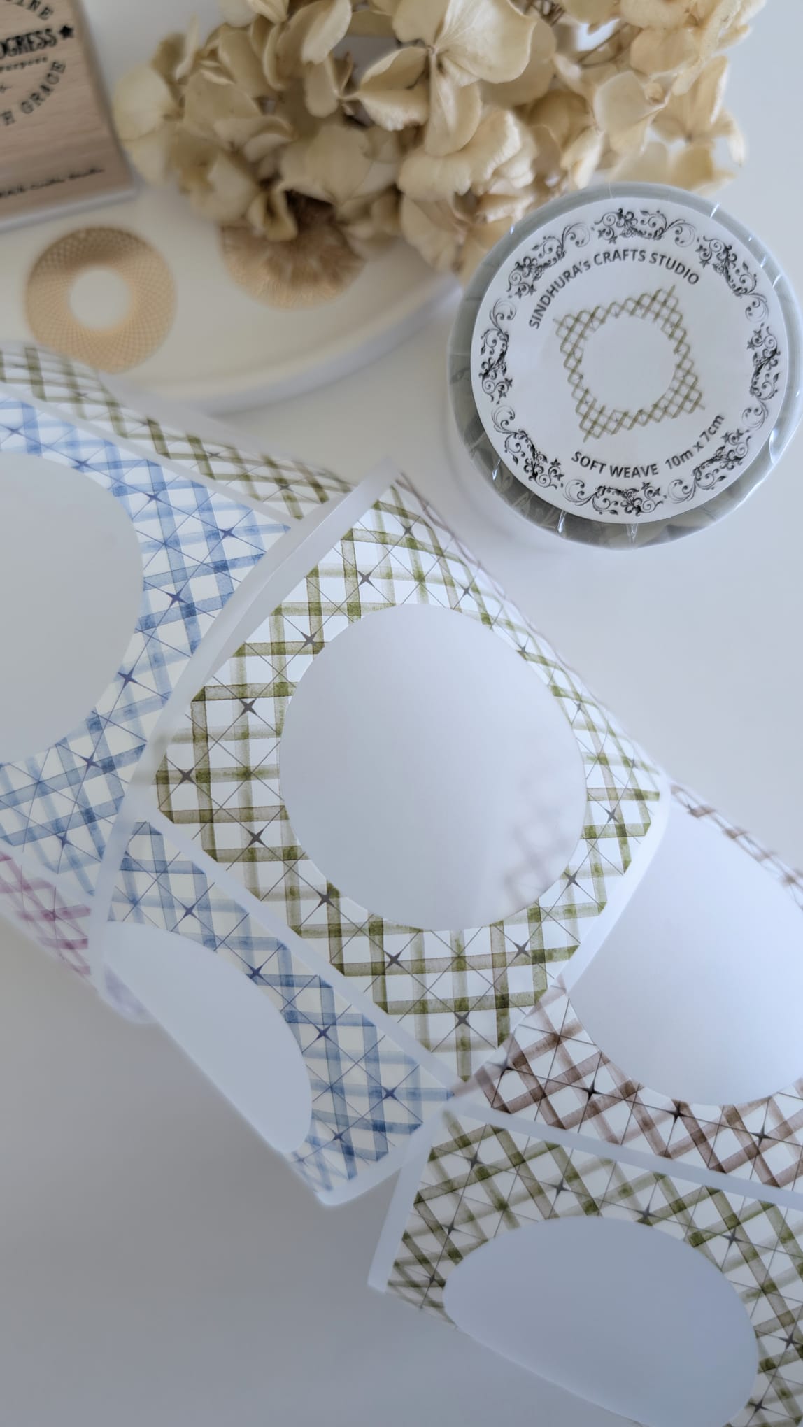 Soft Weave Matte PET Tape | Woven Grid Frames | 100cm x 7cm Loop