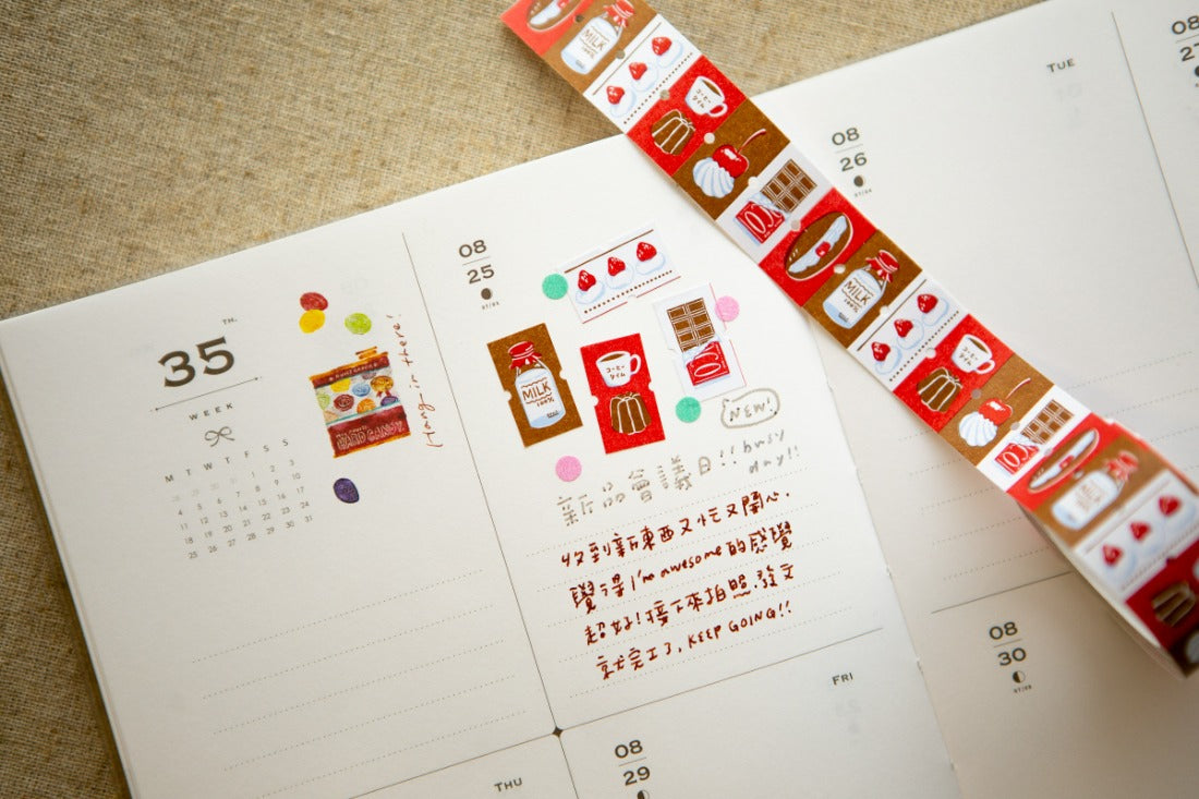 Afternoon Tea Time Label Sticker Roll | OURS Studio