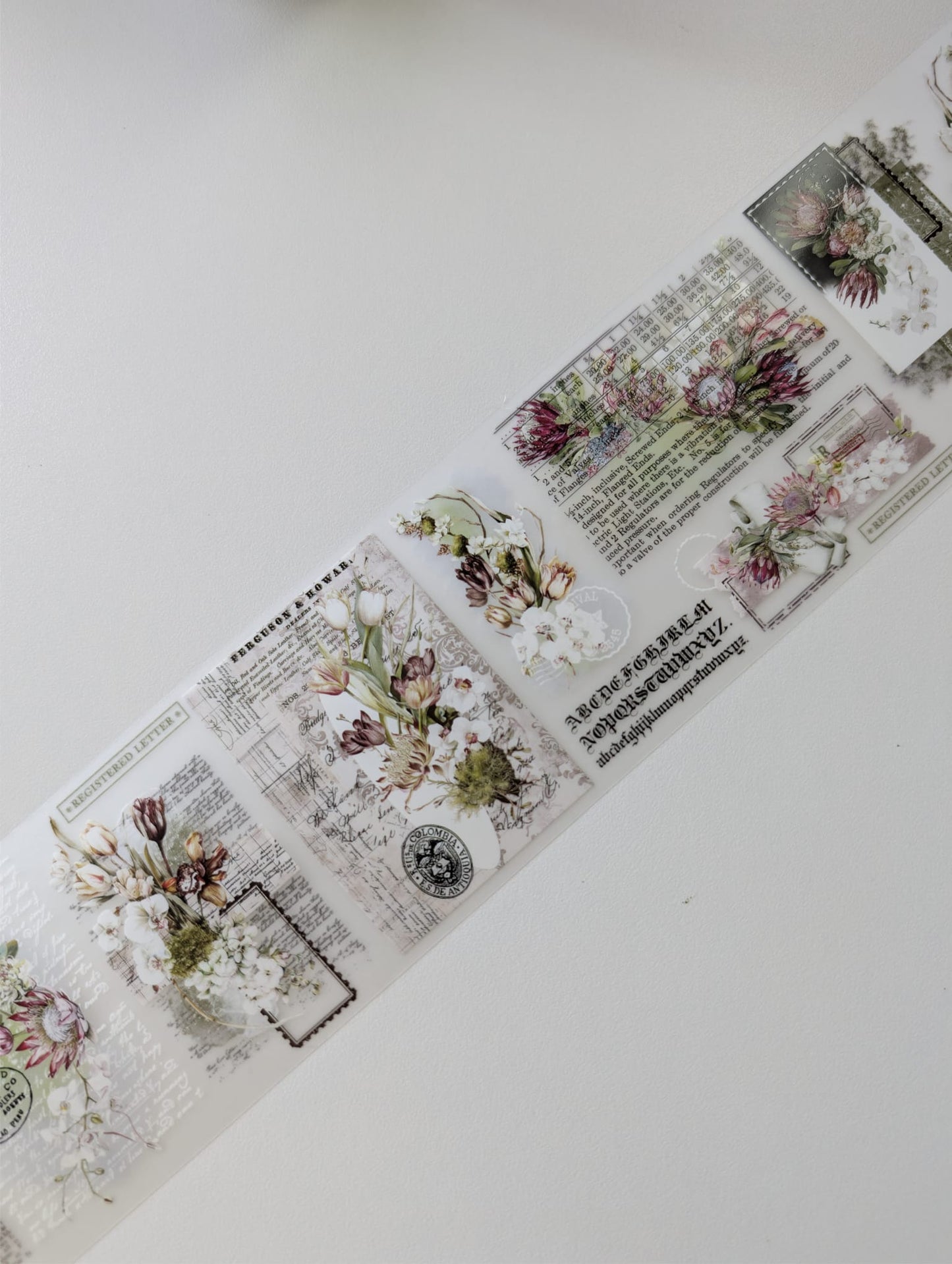 Botanical Postmarks | Matt PET Tape for Scrapbook & Journaling