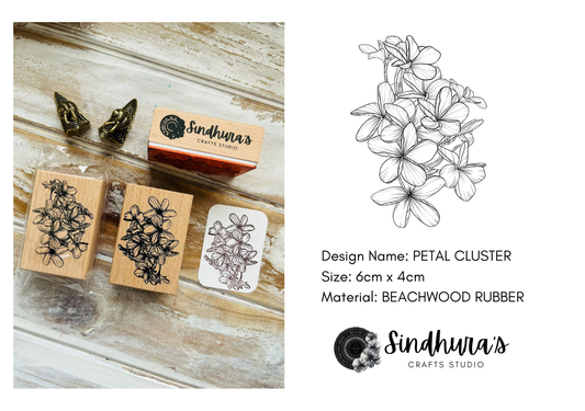 Petal Cluster | Wooden Rubber Stamp