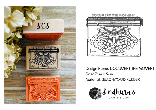Document the Moment | Wooden Rubber Stamp