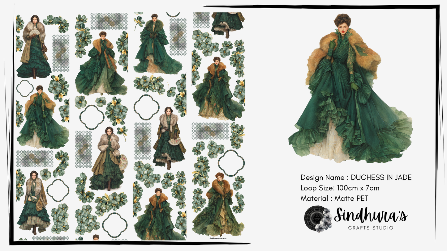 Duchess in Jade | Matt PET Tape for Scrapbook & Journaling