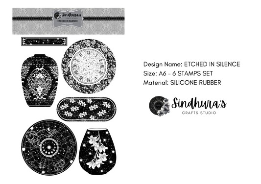 Etched in Silence – A6 Silicone Stamp Set (6 pcs)
