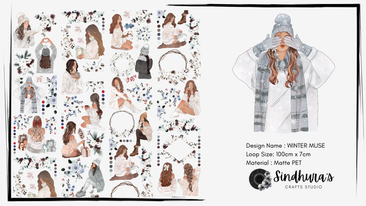 Winter Muse | Matt PET Tape for Scrapbook & Journaling