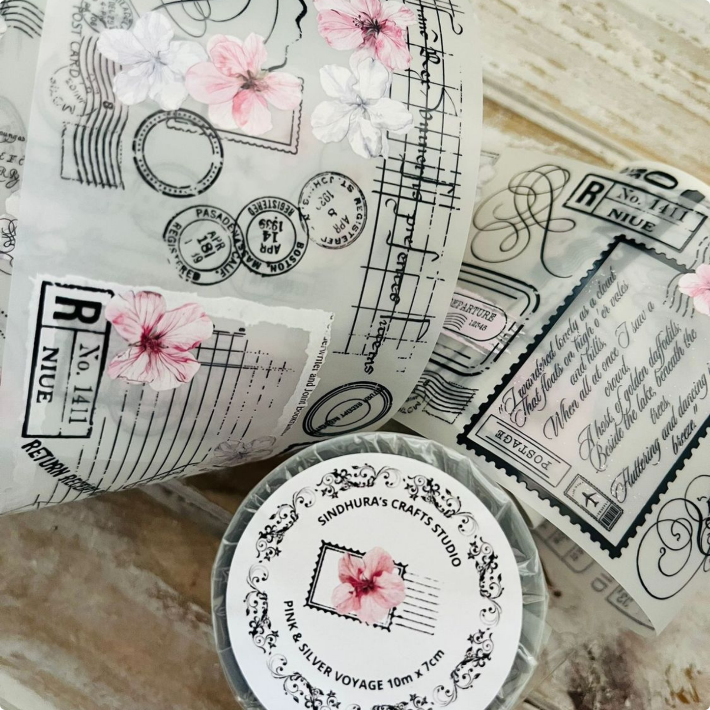 Pink & Silver Voyage | Matte PET Tape