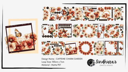 Caffeine Charm Garden | Matte PET Tape