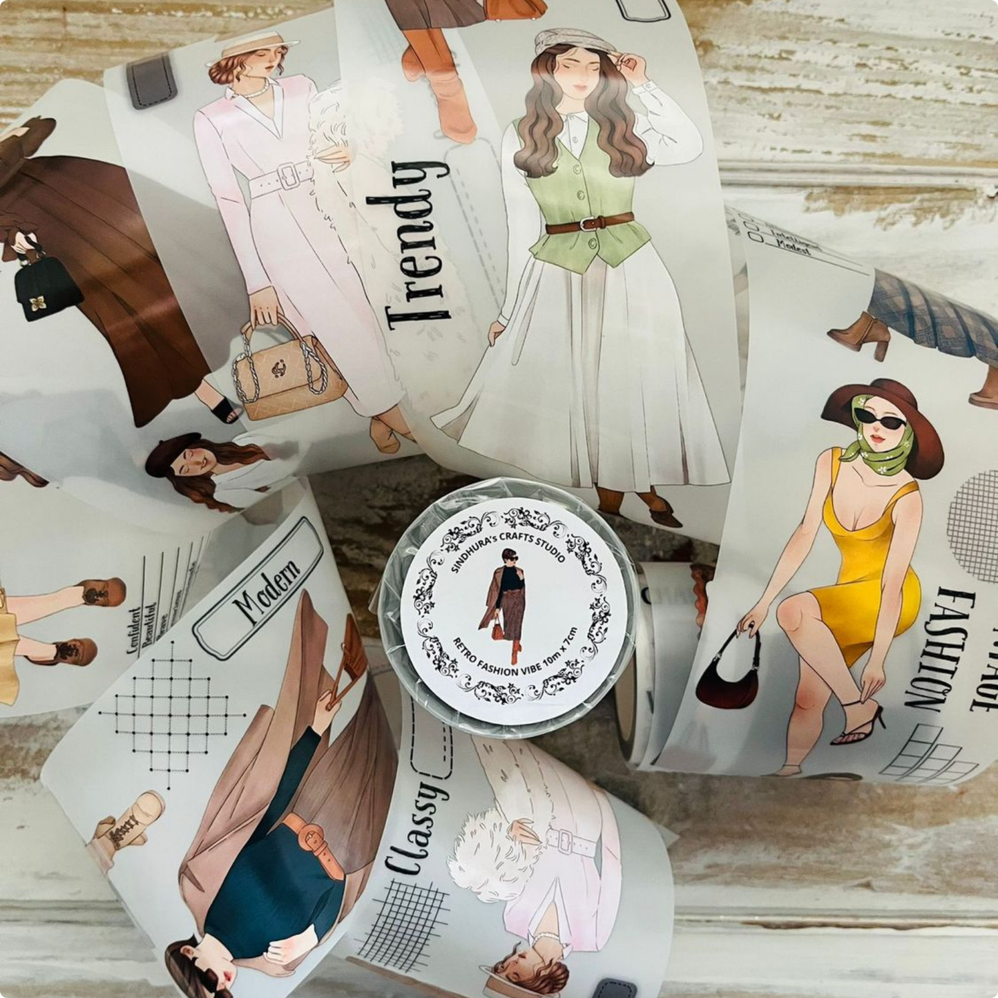 Retro Fashion Vibe | Matte PET Tape