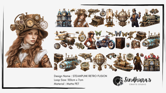 Steampunk Retro Fusion | Matte PET Tape