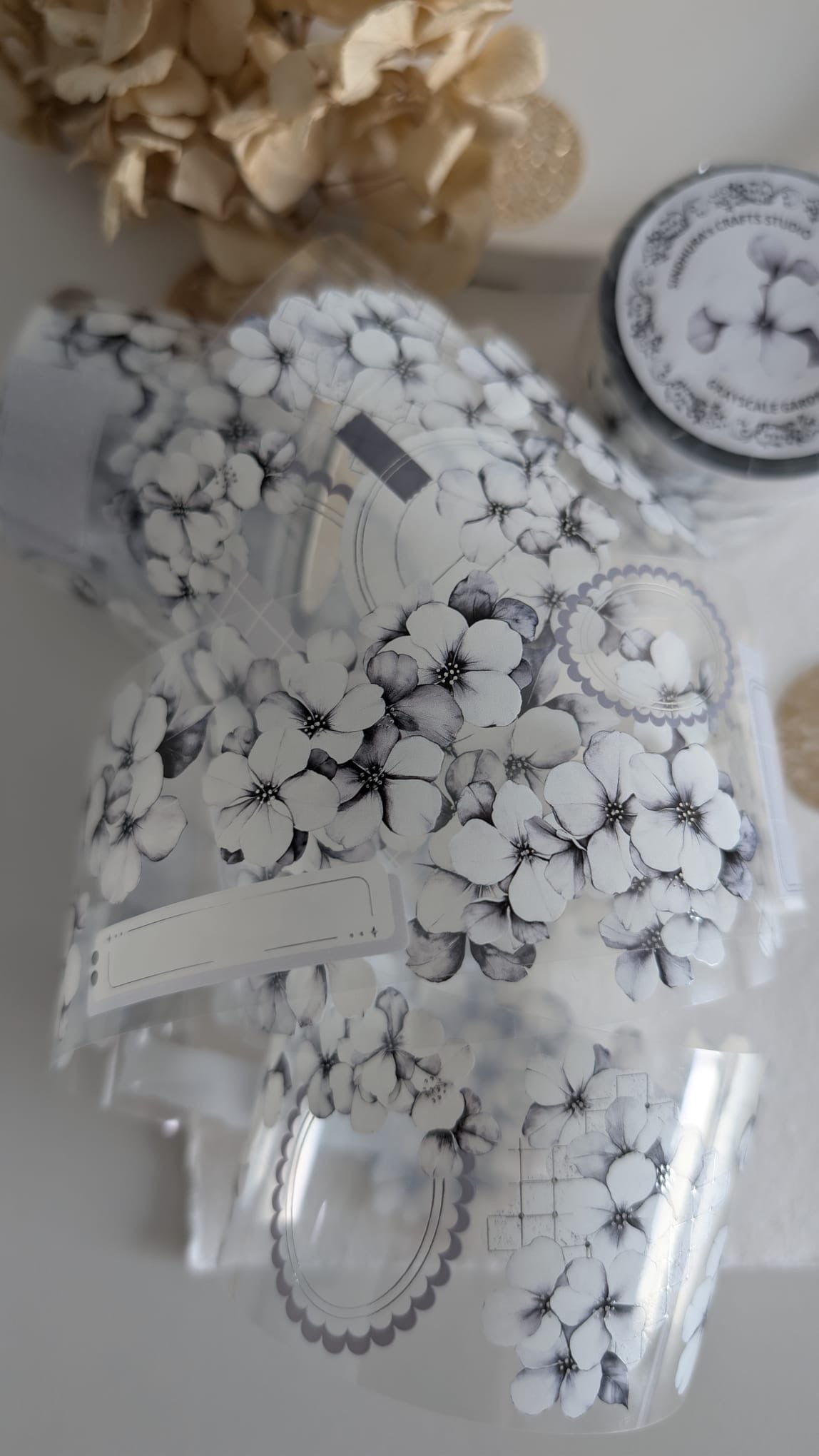 Greyscale Garden | Foil Clear PET | Journaling & Scrapbook Layering