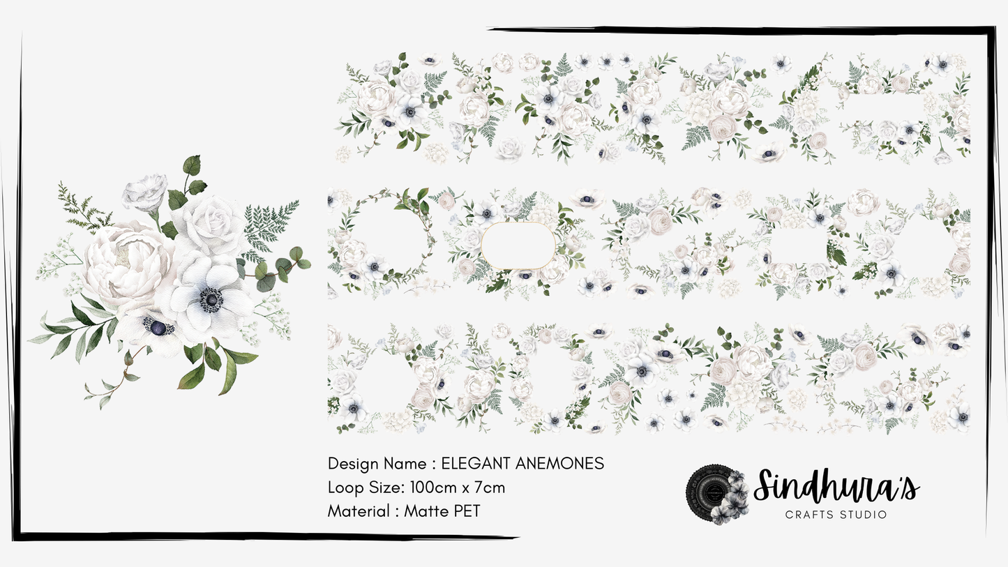 Elegant Anemones | Matte PET Tape