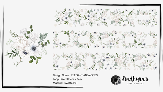 Elegant Anemones | Matte PET Tape