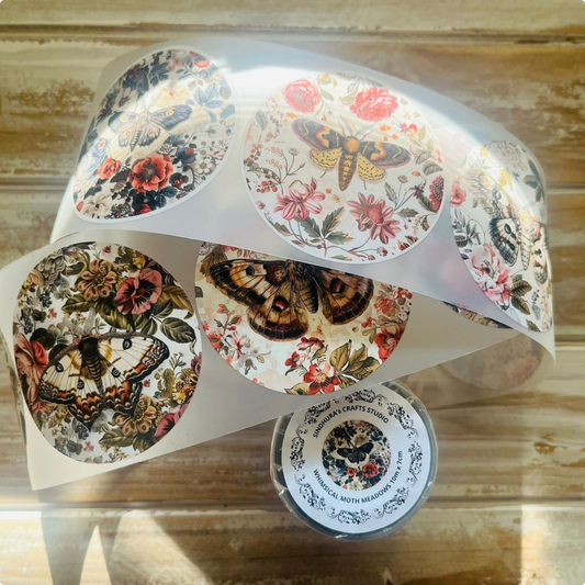 Whimsical Moth Meadows | Matte PET Tape