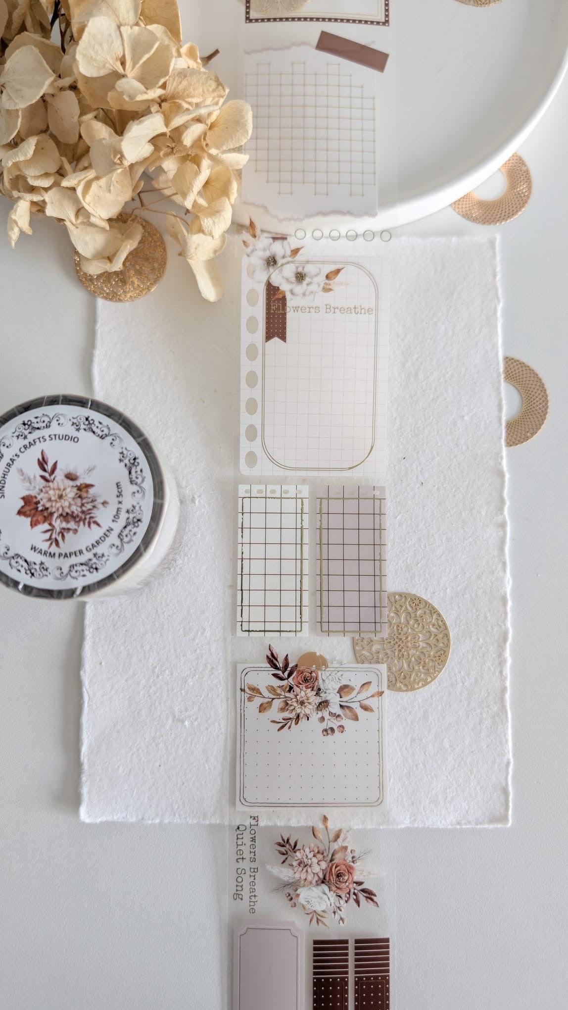 Warm Paper Garden | Foil Clear PET | Journaling & Scrapbook Layering