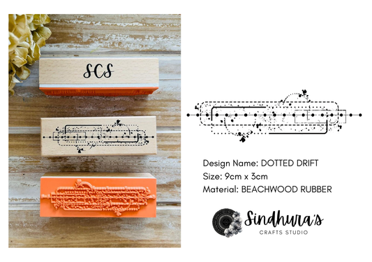 Dotted Drift | Wooden Rubber Stamp