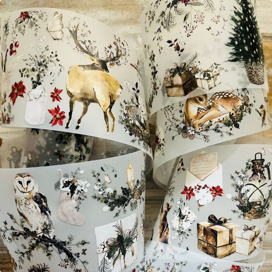 Woodland Christmas | Matte PET Tape for Scrapbooking & Journaling