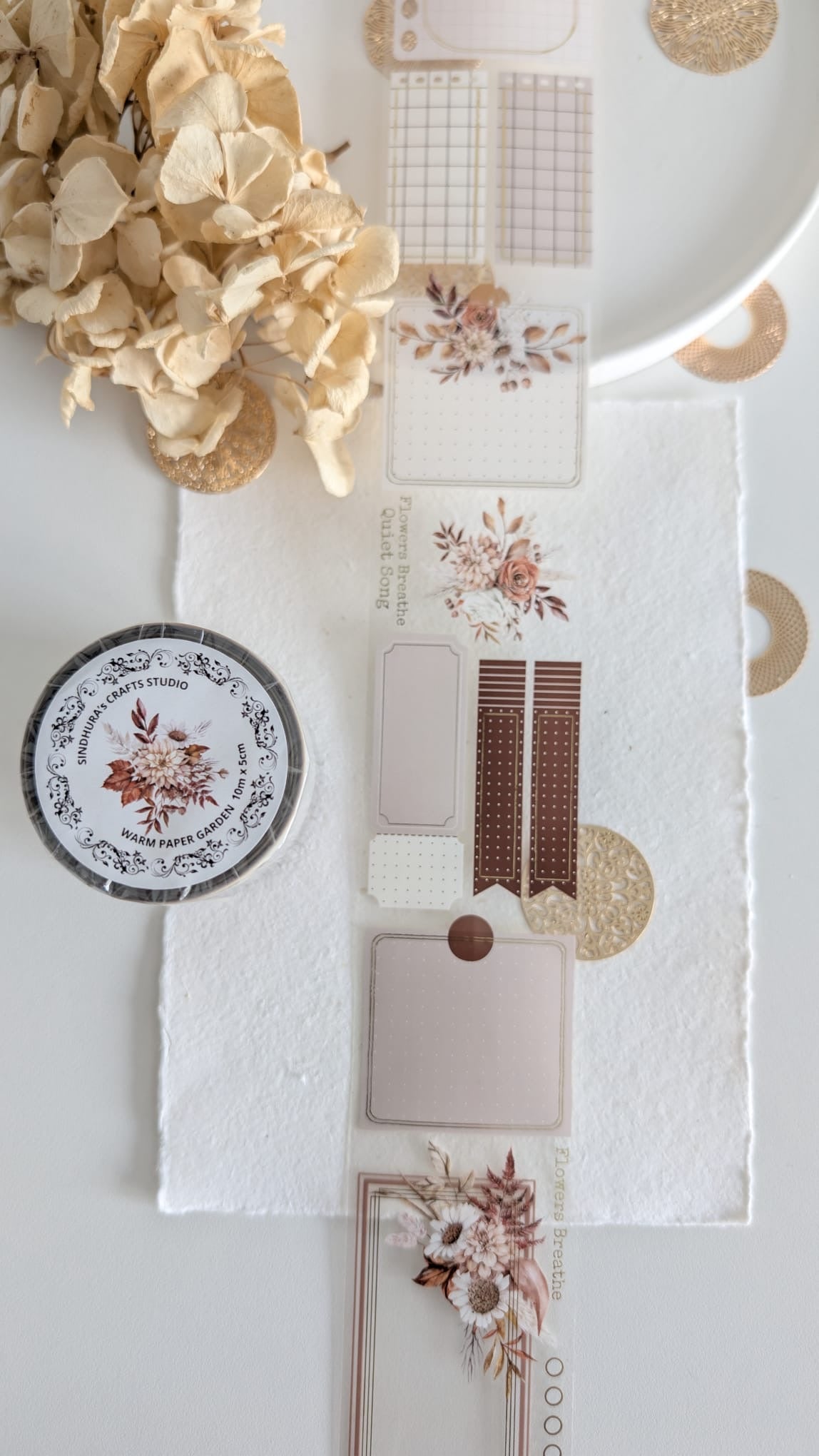 Warm Paper Garden | Foil Clear PET | Journaling & Scrapbook Layering