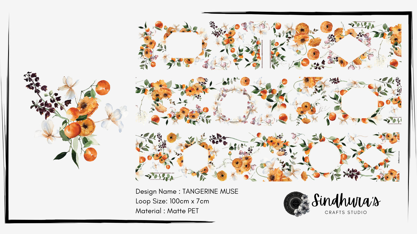 Tangerine Muse | Matt PET Tape for Scrapbook & Journaling